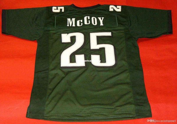 

retro #25 lesean mccoy custom mitchell & ness jersey green mens stitching s-5xl,6xl football jerseys running, Black;blue
