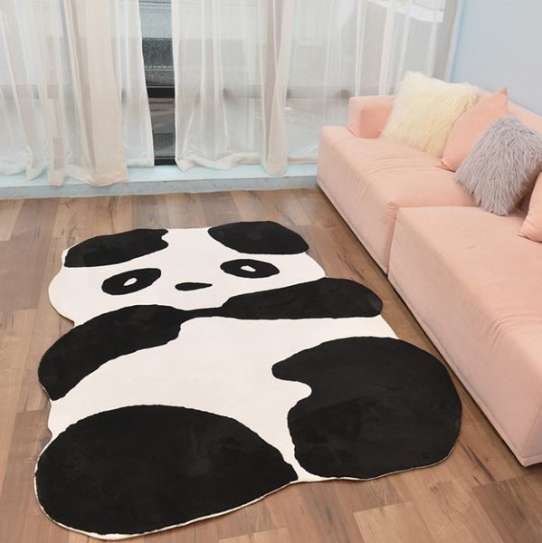 

150x185cm ins cartoon panada shape carpet rugs nordic style living room bedroom soft thicken carpet for children anti-slip mats