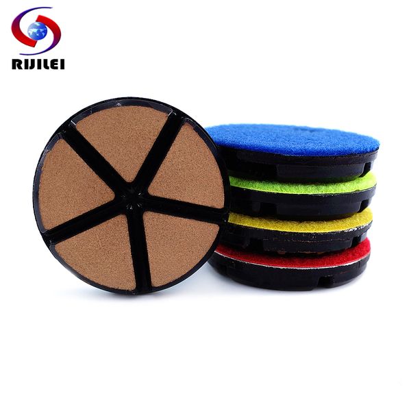

rijilei 3inch diamond polishing pads for concrete floor 75mm resin bond diamond grinding discs ceramic tile marble stone yg35