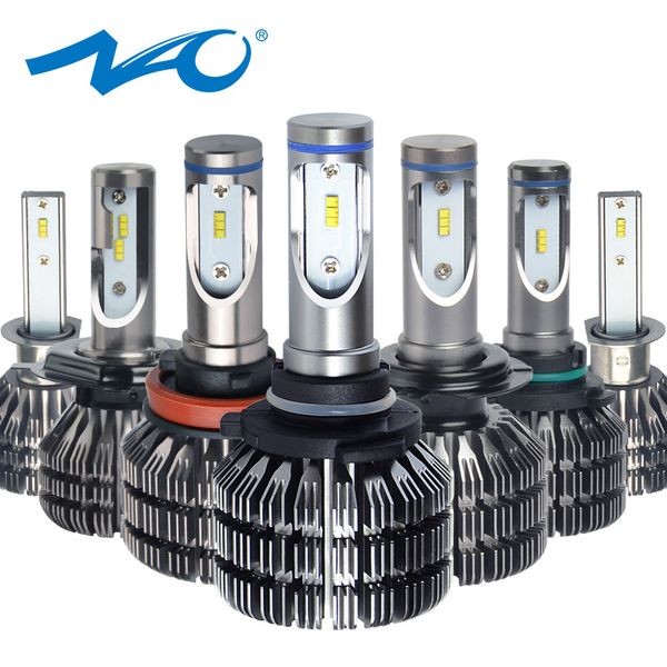 

nao h4 led headlights h7 led bulb h11 auto lamp h8 h9 h1 hb3 9005 hb4 9006 9003 hb2 hi lo 25w 3000lm 12v 24v 6000k white v5