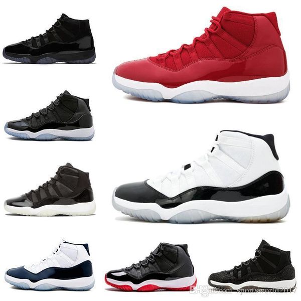 

11s 11 cap and gown prom night men basketball shoes platinum tint gym red bred prm heiress barons concord 45 mens sports sneakers