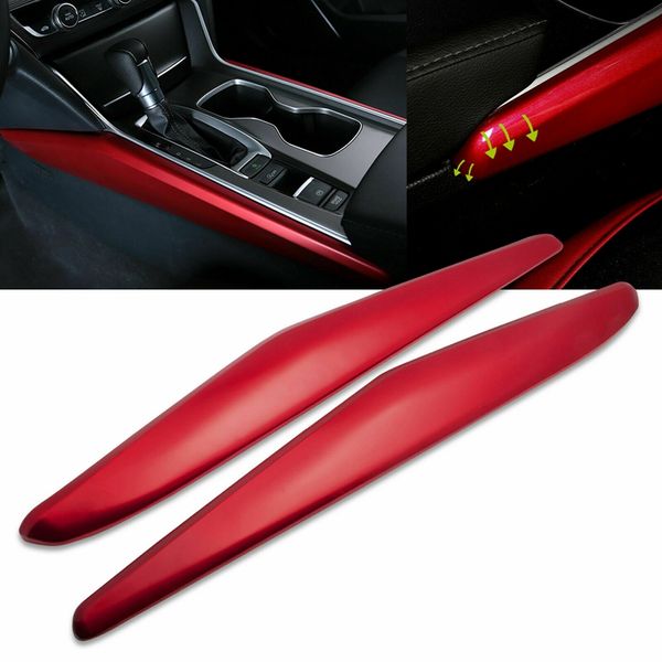 

car interior red luxury console gear shift panel cover trim for accord 2018 2019