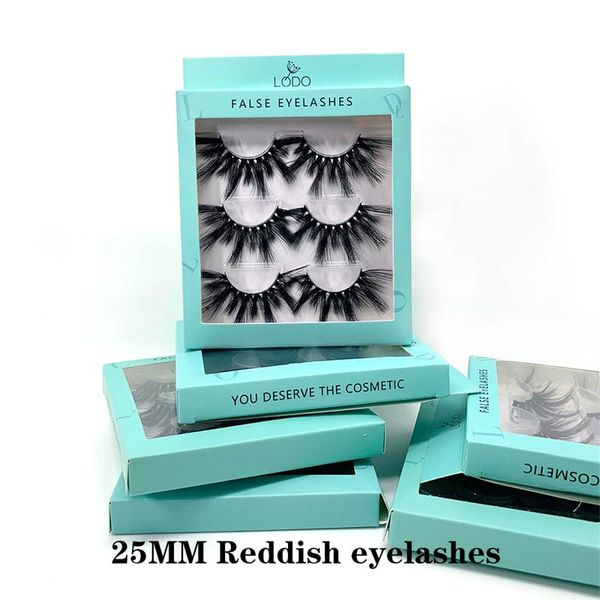 

3 pairs/set 25mm lashes 3d faux mink hair false eyelashes thick long wispy fluffy eyelashes handmade eye lash