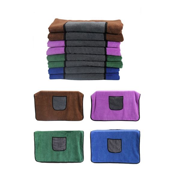 

1pcs собака кошка щенок pet полотенце микрофибры strong поглощающее водяная баня товары для домашних животных полотенца сухих волос собака п