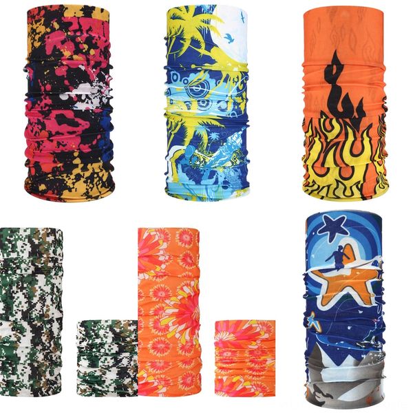 

q8zwo 3d printing magic scarf multi-function half face mask neck er scarf anti-uv cycling bandana sports outdoor headwea, Black