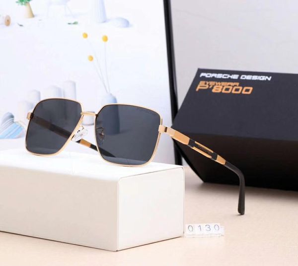 

designer sunglasses luxury sunglasses brand p0130 for man fashion glasses driving uv400 adumbral with box and logo 5 colors high quality, White;black