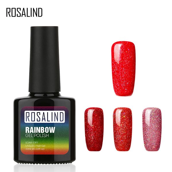 

rosalind gel 1s rainbow neon r01-29 gel nail polish base coat needed nail art uv led long-lasting soak-off lacquer