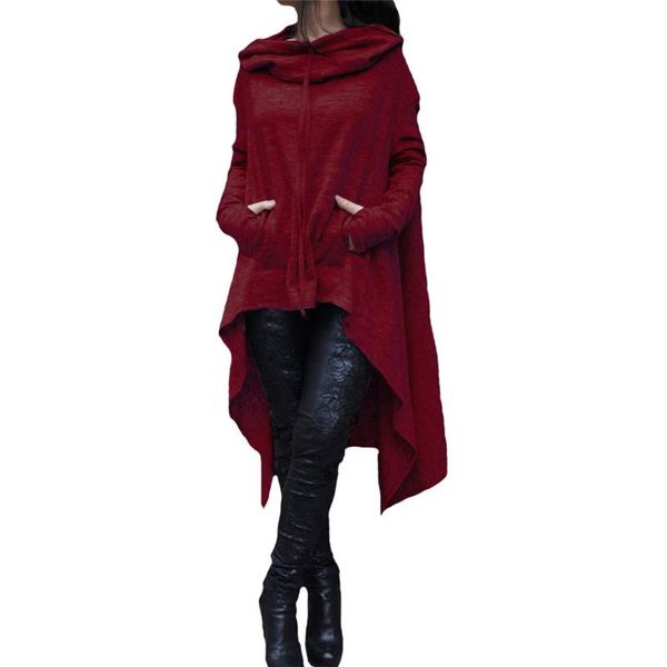 

women hoodies sweatshirts 2017 new arrival autumn winter solid color long sleeve loose tracksuit with pocket plus size women clothing, Black