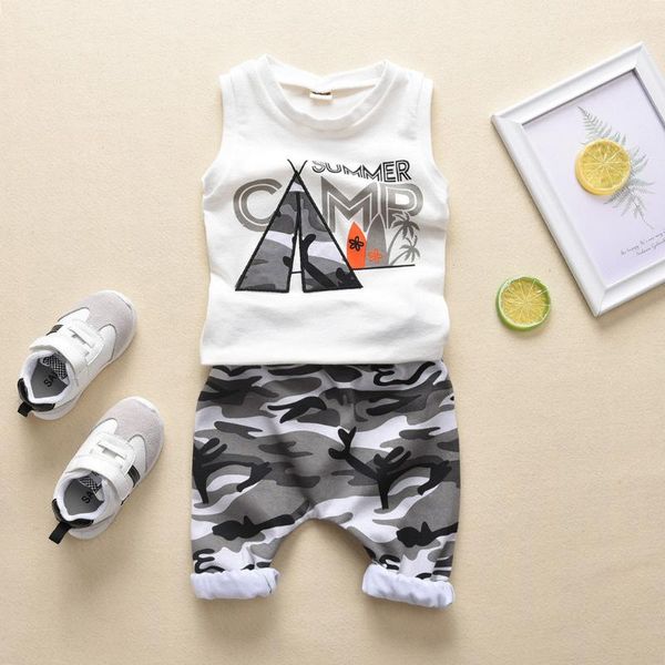 

newborn baby boy clothes girls set camouflage pants army green t-shirt pants outfits set clothes 0-2 years boys clothing, White