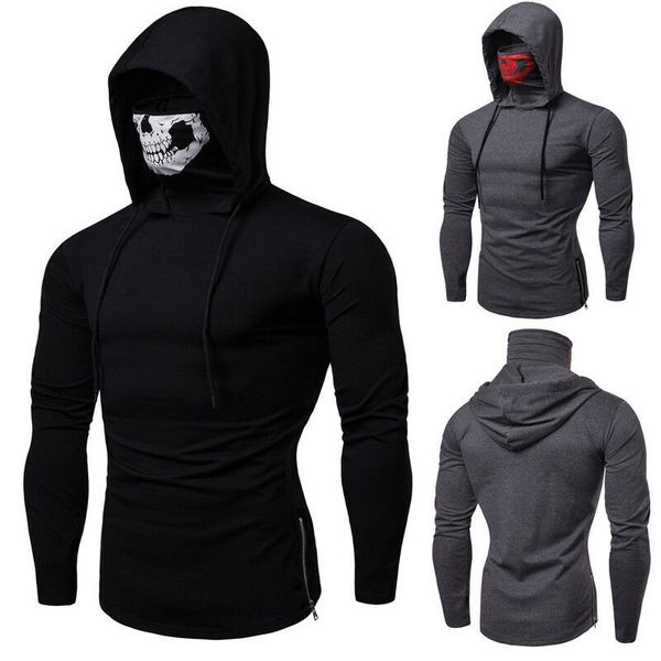 

fashion men's mask skull hooded pullover sweater hoodies sweatshirt jumper
