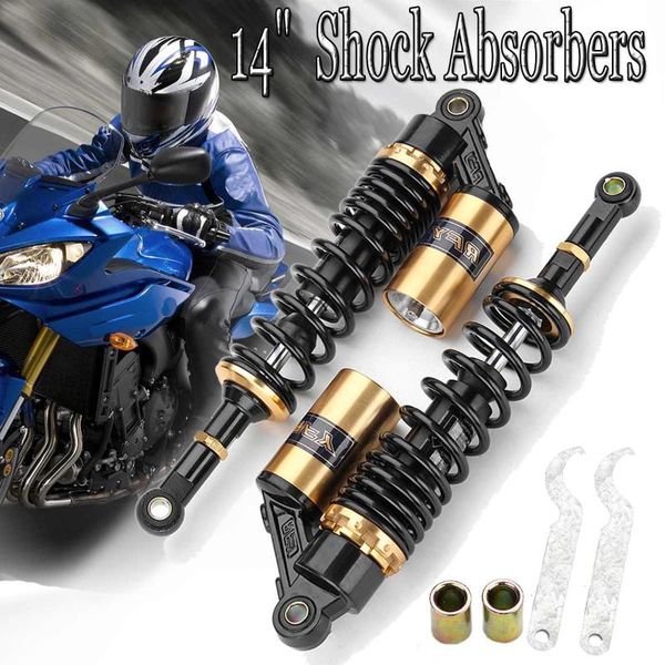 

1 пара универсальный 360 мм 14" мотоцикл задний амортизаторы подвеска для / yamaha / atv байк