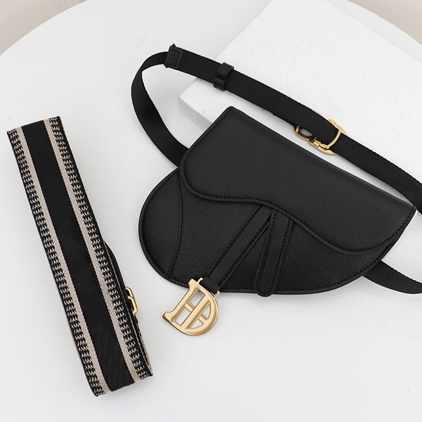 

crossbody bags women black cow leather belt new saddle bags shoulder messenger bag saddle bag light cell phone pouches buckle wide type4