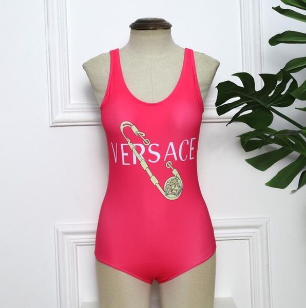 

2020 new luxury one-piece bikini for women swimsuit with letters summer brand swimwear lady backless bathing suits s-xl optional, White;black
