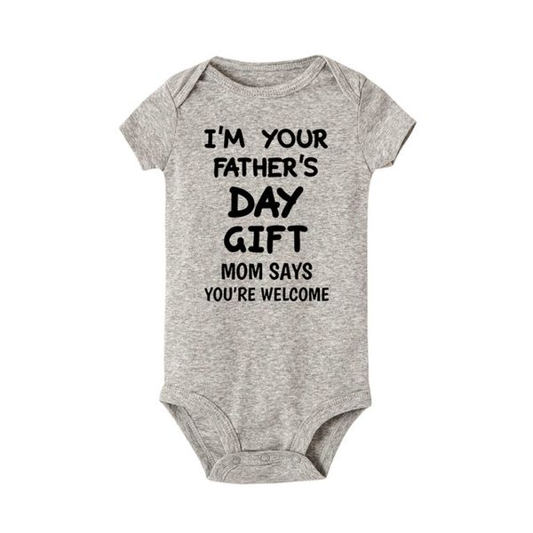 

2019 new baby boy clothes girl baby romper romper newborn i am the gift of your father's day clothes rompers, Blue