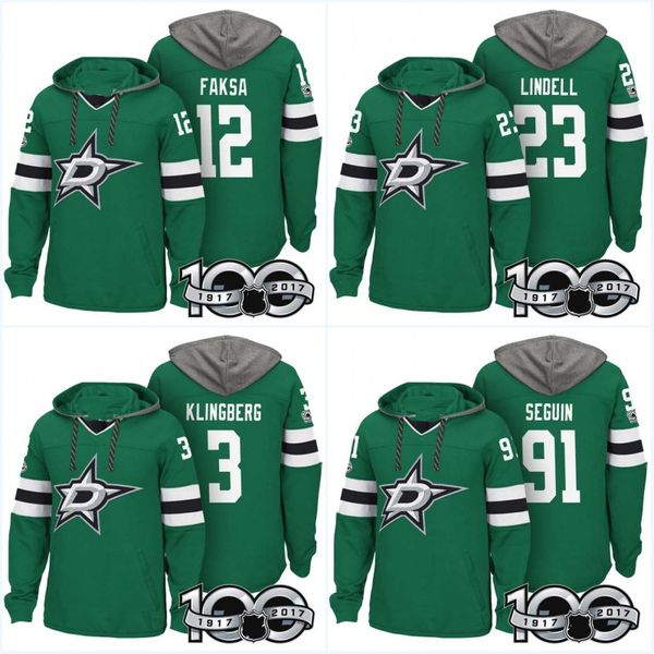 

Mens 100th Dallas Stars Jerseys 23 Esa Lindell 12 Radek Faksa 3 John Klingberg 14 Jamie Benn 91 Tyler Seguin Hoodies Jerseys Sweatshirts