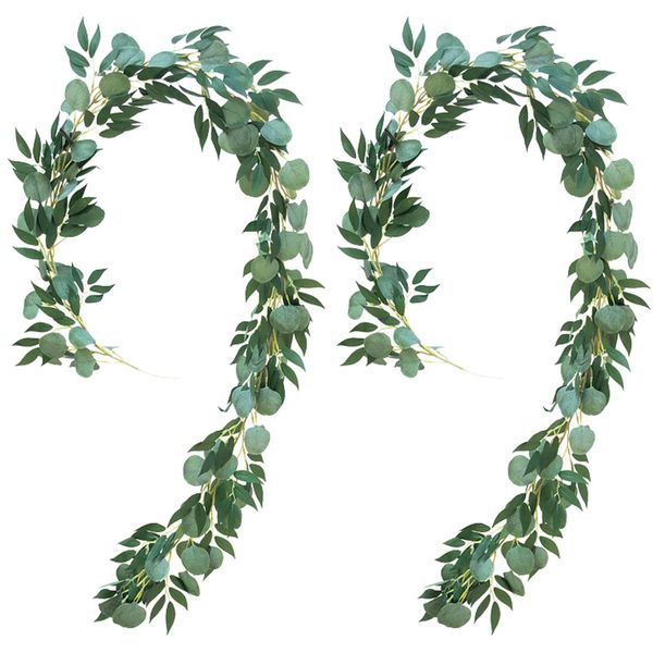 

2 meters artificial fake eucalyptus willow green000wedding diy decorative flower leaf simulation rattan home decoratio