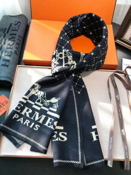 

2019 brand scarf men fashion cashmere mens scarves design scarves b-e65b size 180x30cm without box, Blue;gray