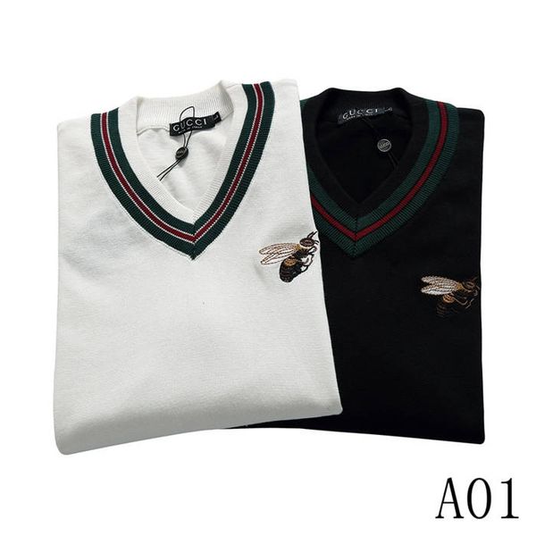 

2020 new designers pullover men's wear women's luxury sweater knit brand cotton sweater 27, White;black