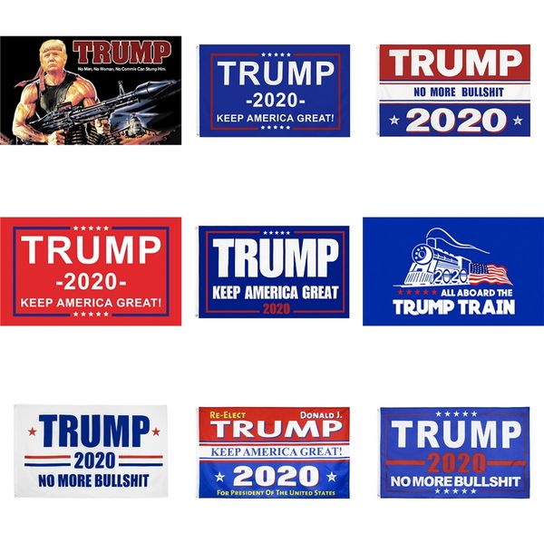 

wholesale new 3*5ft trump train trump flag banner 90*150cm polyester train flag 2020 presidential election campaign flag #309