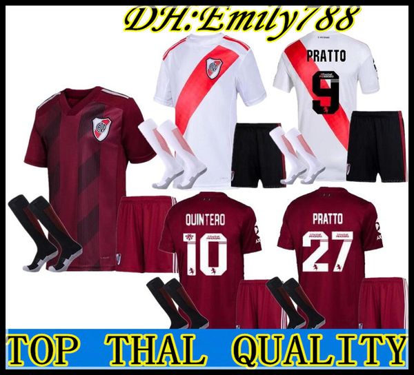 

kit 2020 river plate home white soccer jersey river plate g.martinez quintero prattosoccer shirt 19/20 riverbed football uniform sale, Black;yellow