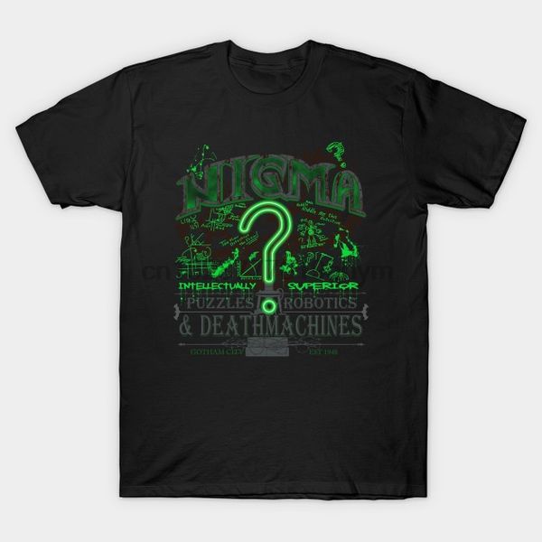 

men tshirt nigma deathtraps riddler t shirt printed t-shirt tees top, White;black