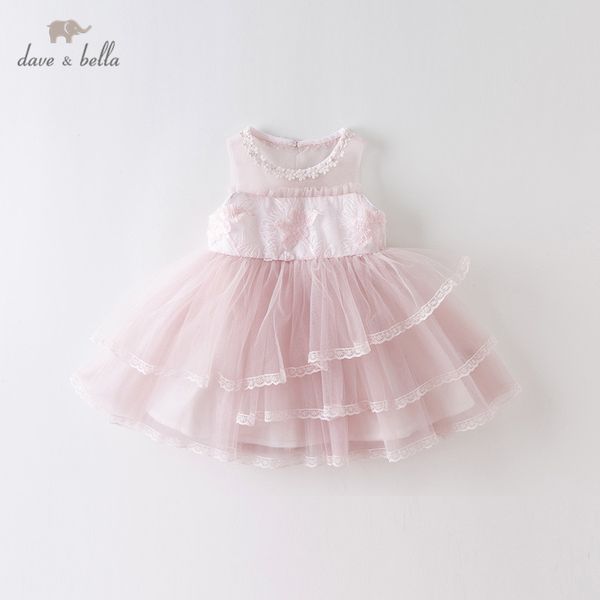 

db13058 дэйв белла лето baby girl милые цветочные аппликации сетчатое платье детская мода вечернее платье дети младенческой лолита одежда t2, Red;yellow