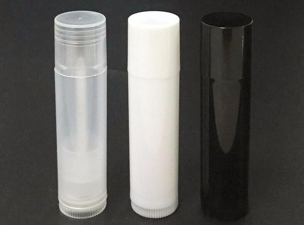 Großhandel 1000 Teile/los 5 ml Kosmetische Leere Chapstick Lipgloss Lippenstift Balsam Tube + Kappen Behälter Kostenloser Versand