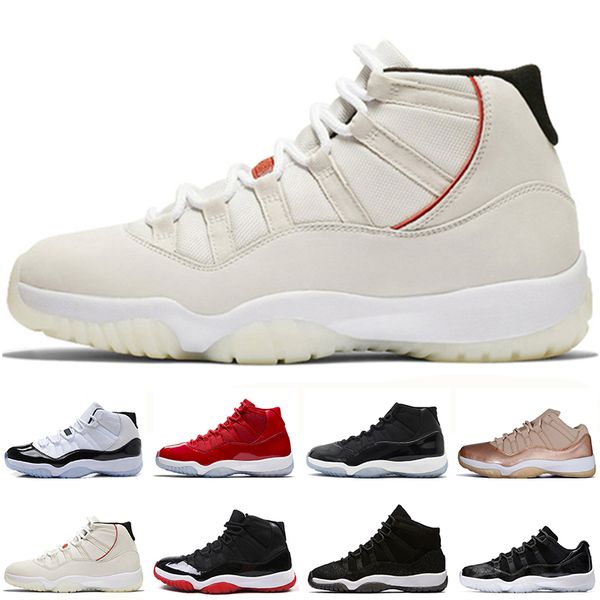 

Concord High 45 11s Platinum Tint Cap and Gown Men Basketball Shoes Gym Red Bred Barons Space Jams 11 mens sports Sneakers designer trainers