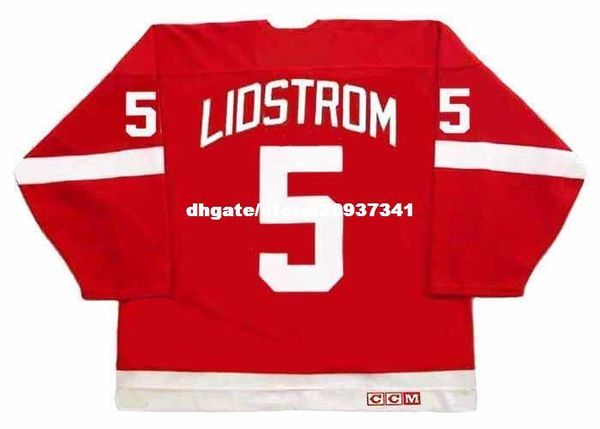 

wholesale mens nicklas lidstrom detroit red wings 2002 ccm vintage away retro hockey jersey, Black;red