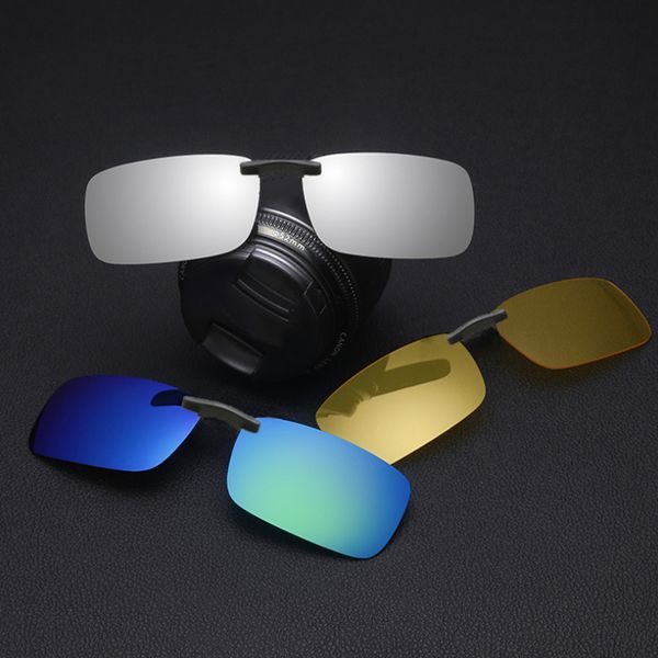 

retro polarized clip on flip style sunglasses uv400 flip fishing eyewear night vision driving goggles myopia sun glasses