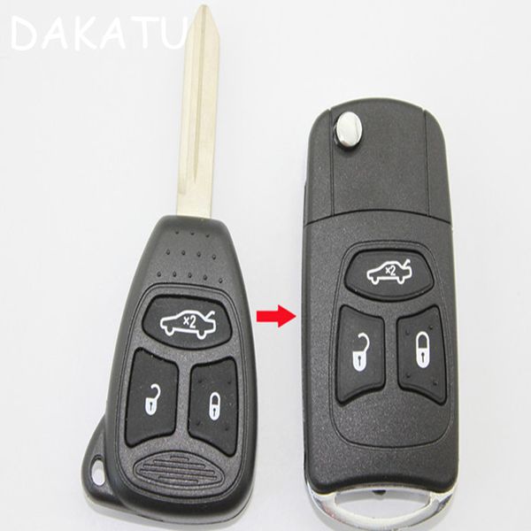 

for chrysler 300c sebring jeep compass wrangler key 3 big button modified remote flip car key fob shell case