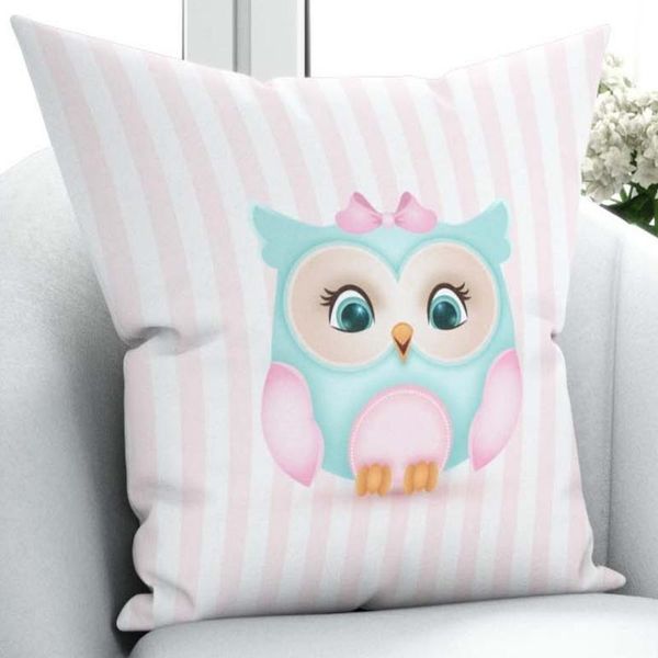 

else pink lines blue sweet cute owls girls 3d print microfiber throw pillow case cushion covers square hidden zipper 45x45cm