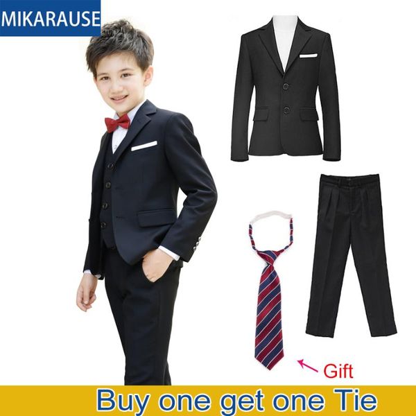 

2шт дети мальчики черные костюмы мальчик одежда наборы свадебные блейзеры детская вечеринка фортепианное представление блейзер костюм смокин, Black