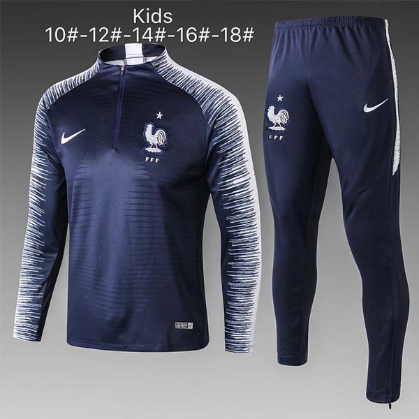 

18 19 20 paris ronaldo italia roma ajax kids football training tracksuit kids training suit jogging barcelona messi2019 2020 flamengo mbappe, Black