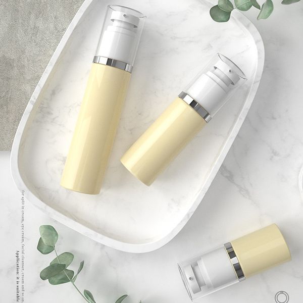 

30ml/50ml/80ml empty plastic airless pump bottles vacuum pressure emulsion bottle travel cosmetic lotion pump packaging bottles