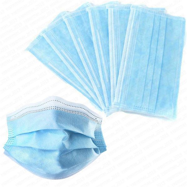 

non woven disposable face mask 3 layers dental earloop anti-dust face masks one time use mascherine