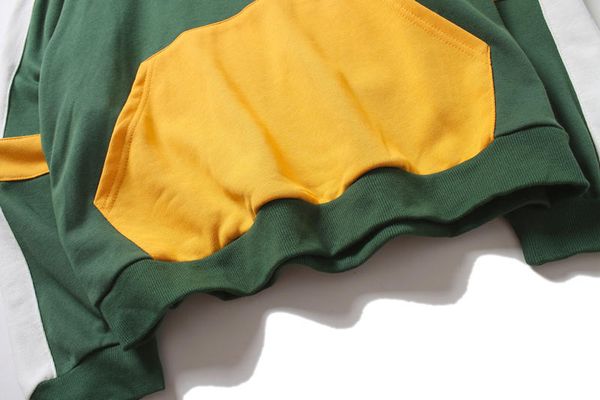 

2018 men long sleeve hoodieso-neck pullover hooded sweatshirts women & men streetwear stitching hoodies neutral clothing, Black