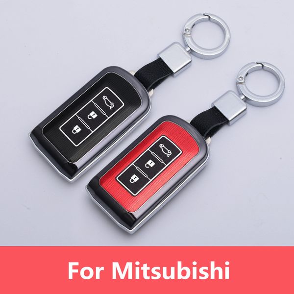 

plastic pvc luminous multicolor aluminum alloy car key case cover for mitsubishi outlander lancer 10 pajero sport asx auto shell