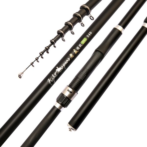 

2019 new portable 2.4m 3.6m 4.5m 5.4m 6.3m 7.2m carp sea rod telescopic rock fishing rod spinning rod carbon ultralight hard