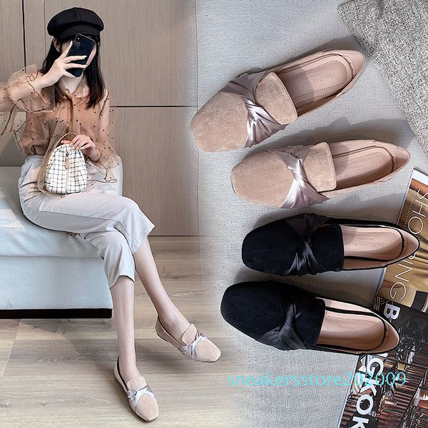 

women casual shoe ladies shoes ballet flats women flat shoes woman ballerinas black large size casual sapato womens loafes s09