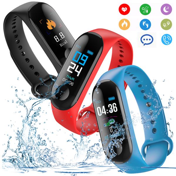 

fitness bracelet men heart rate monitor band blood pressure bluetooth sport smart bracelet for xiao mi android ios vs miband 4, Slivery;brown