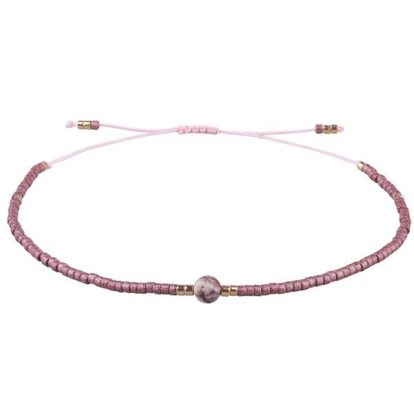 

beaded, strands kelitch pink miyuki seed beaded string bracelets bijoux woven braided wrap thiny cuff bangles adjustable for women, Black