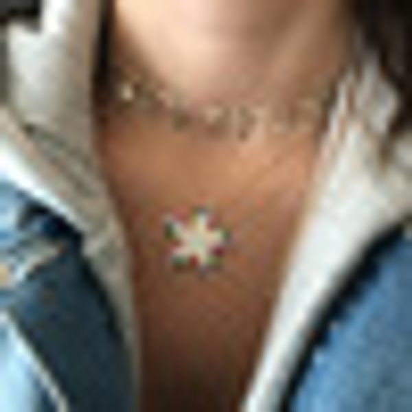 

sparking bling colorful rainbow cz star pendant necklace for women gorgeous 2019 christmas gift jewelry, Silver