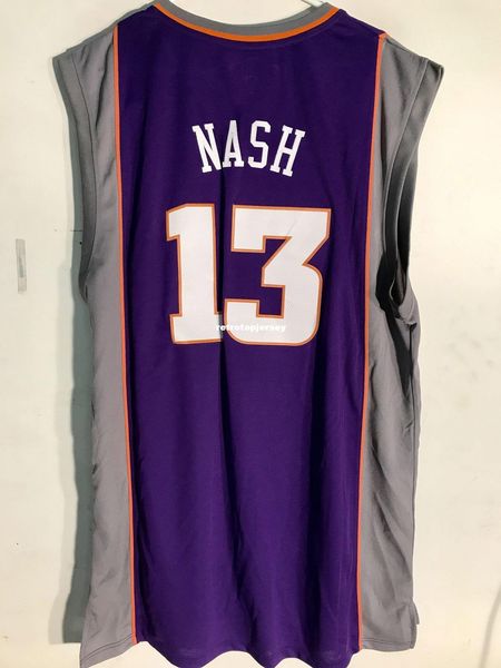 

ncaa retro ad jersey #13 steve nash purple mens stitched vintage sleeveless vest jerseys, Black;blue