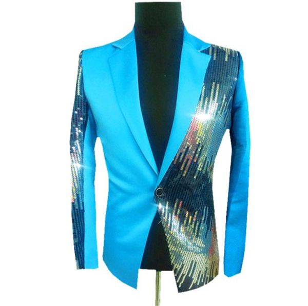 

mens конструктора ночной клуб пиджаки мода мужские блестки щитовые пальто вскользь mens верхняя одежда с однобортный, White;black