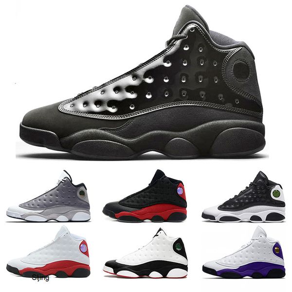 

new 13 cap and gown 13s rivals men basketball shoes atmosphere grey he got game black cat mens trainer sport sneakers 41-47