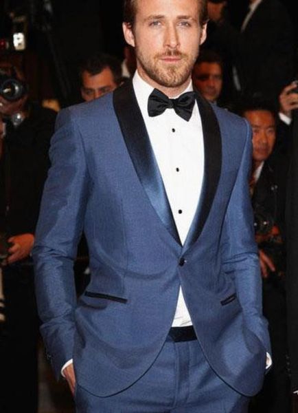 

custom made selling fashion style wedding groom prom tuxedos men suit blue color prom suit 2 pieces (jacket+pant+bowtie), White;black