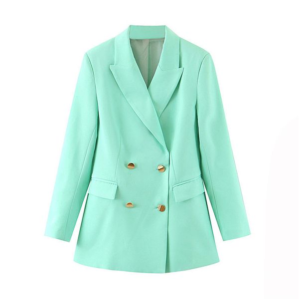 

fashion long sleeve women blazer jacket double breasted office ladies blazer feminino casual streetwear female outwear coat, White;black