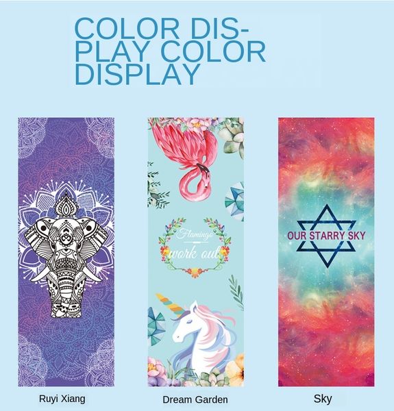 

gym portable foldable non-slip yoga blanket cushion towel sport fitness mat