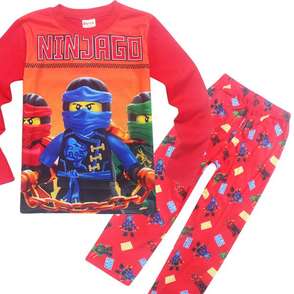 

toddler kds boy ninjago sleepwear ninja christmas pajamas for boys baby girls pyjamas halloween party clothing children pijamas y200704, Blue;red